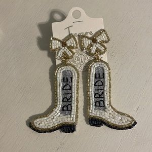 Cowgirl Bride Boot Earrings